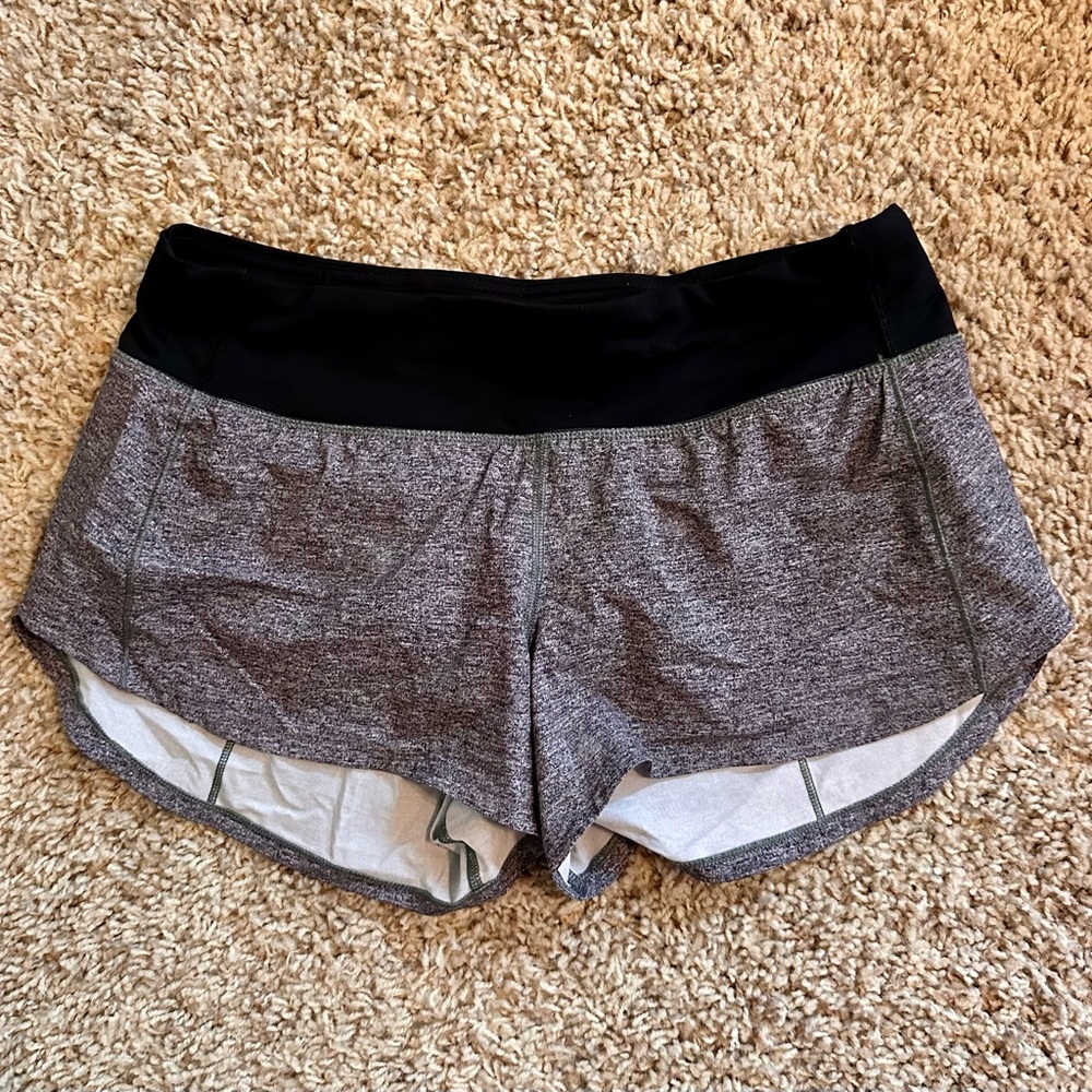 Lululemon Athletica Gray and Black Athletic Shorts